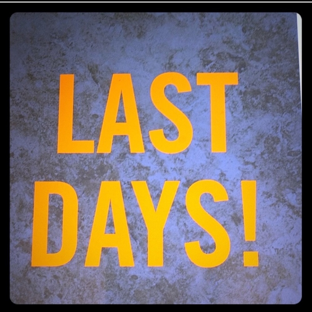 Closet closing.. 2 days remaining